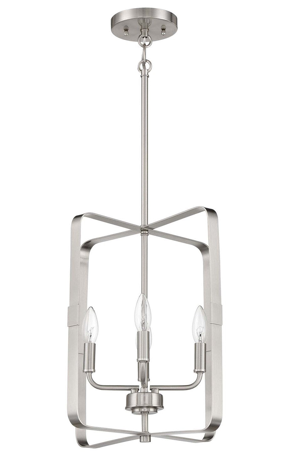 4 Light Foyer in Brushed Polished Nickel