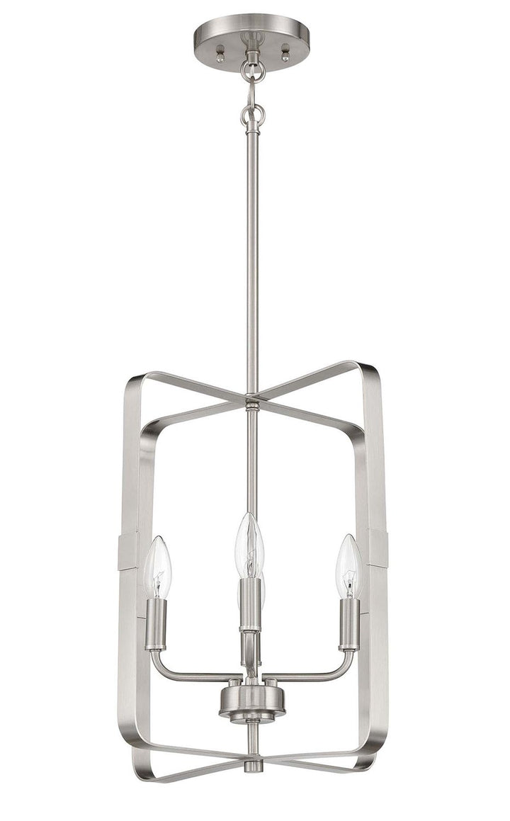 4 Light Foyer in Brushed Polished Nickel