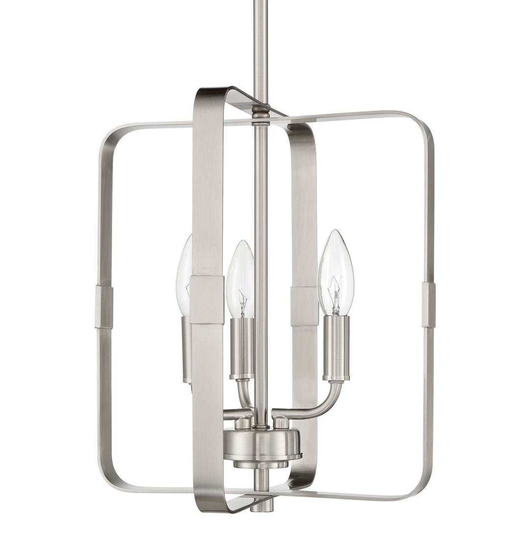 3 Light Foyer in Brushed Polished Nickel
