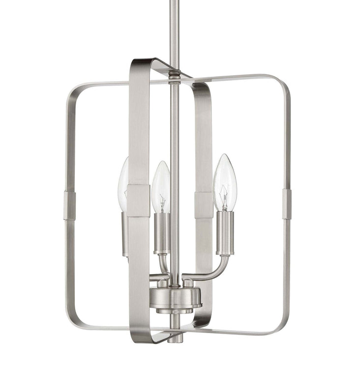 3 Light Foyer in Brushed Polished Nickel