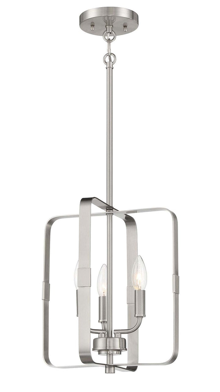 3 Light Foyer in Brushed Polished Nickel