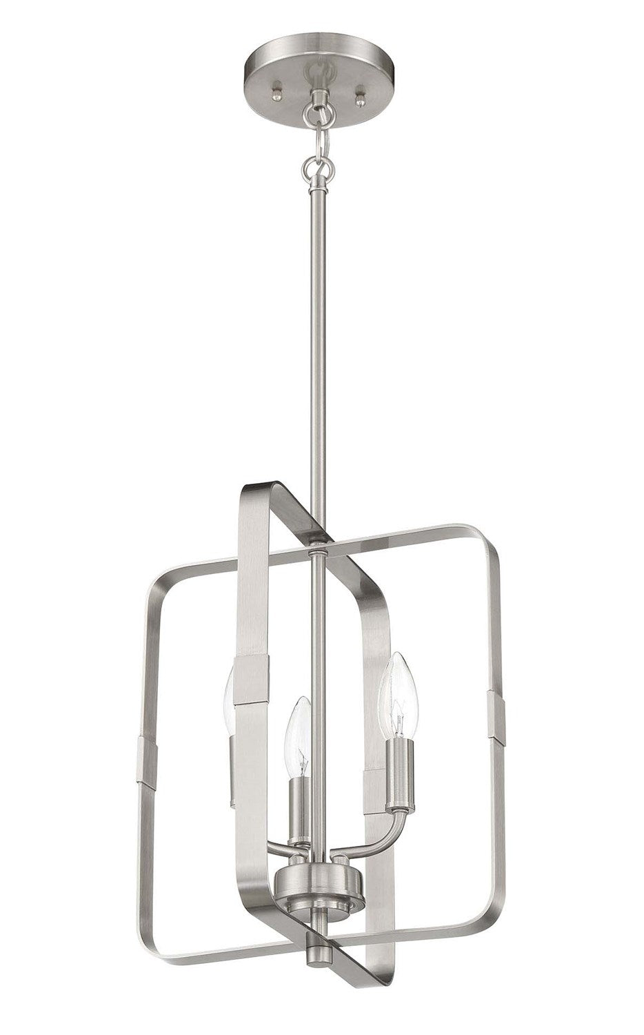 3 Light Foyer in Brushed Polished Nickel
