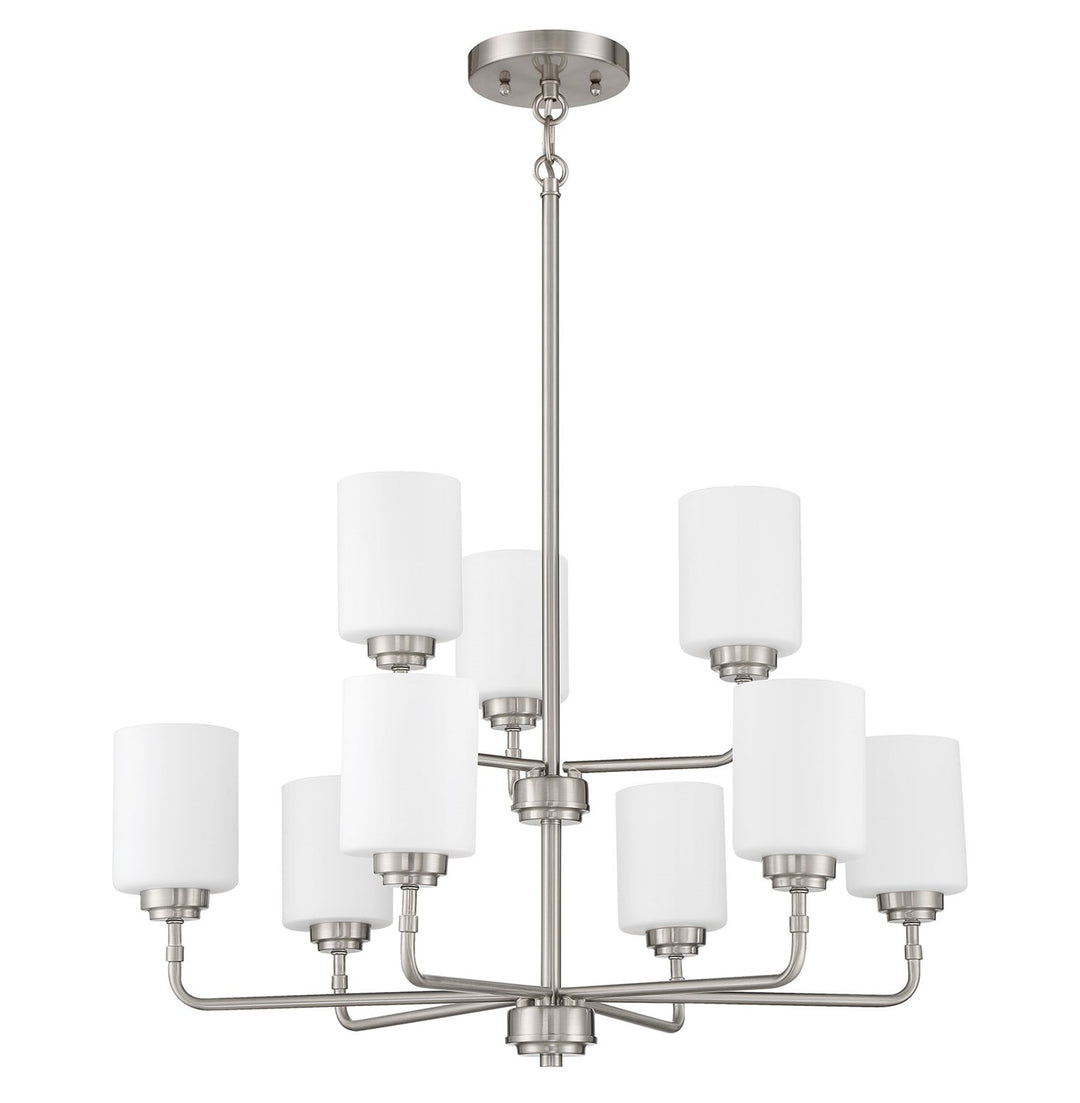 9 Light Chandelier in Brushed Polished Nickel by Craftmade