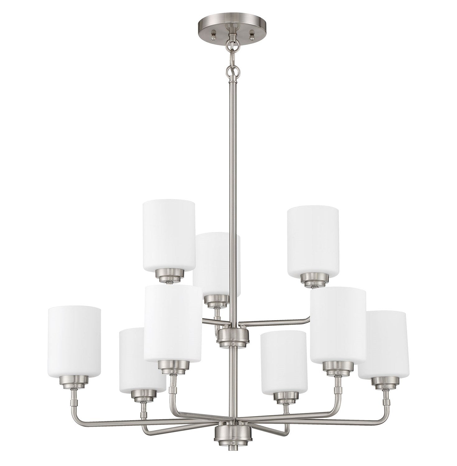 9 Light Chandelier in Brushed Polished Nickel by Craftmade