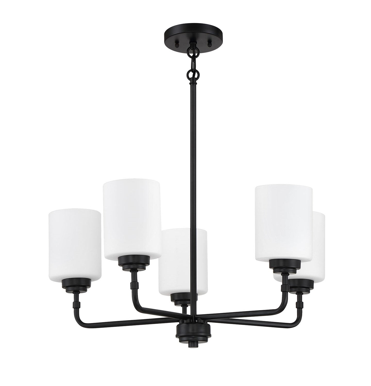 5 Light Chandelier in Flat Black by Craftmade