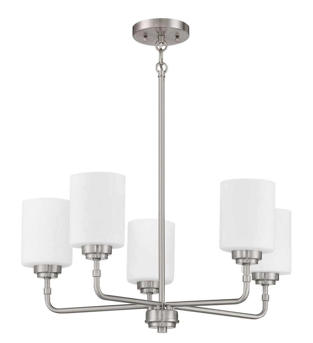 5 Light Chandelier in Brushed Polished Nickel by Craftmade