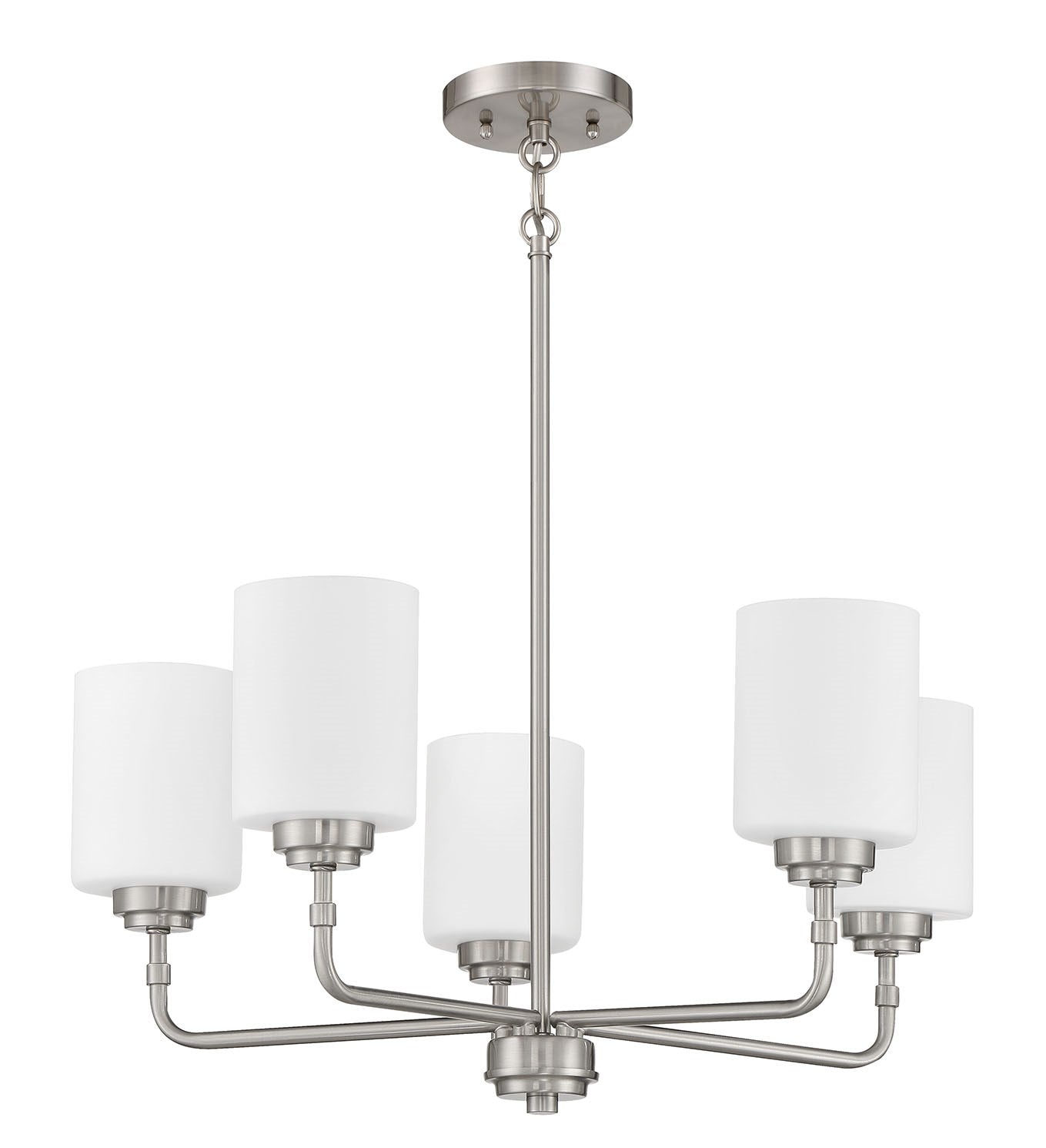 5 Light Chandelier in Brushed Polished Nickel by Craftmade