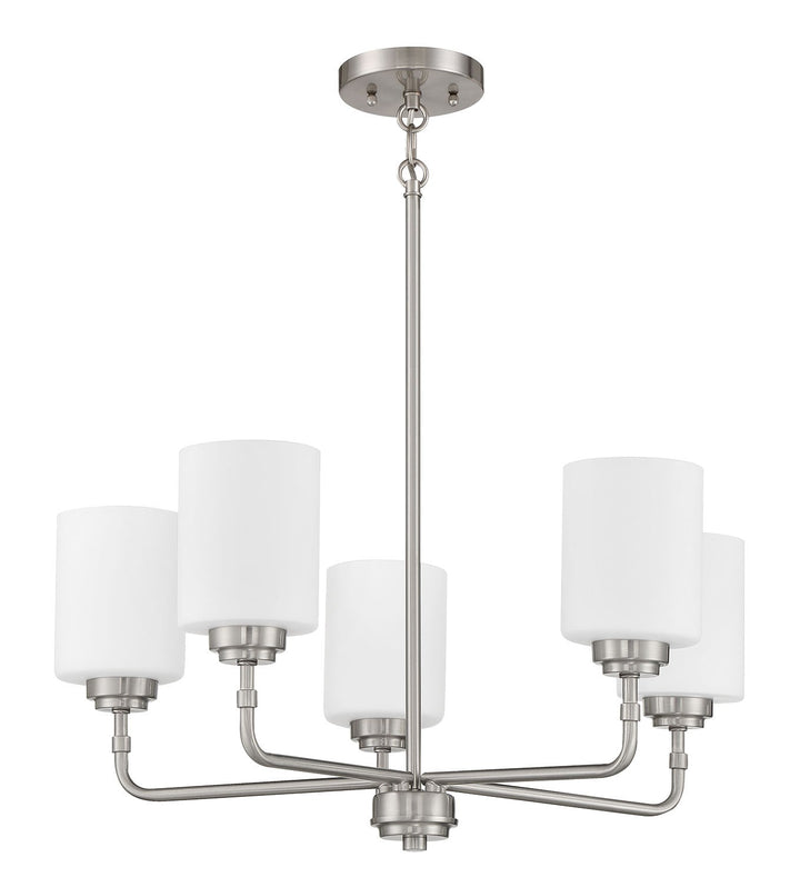 5 Light Chandelier in Brushed Polished Nickel by Craftmade