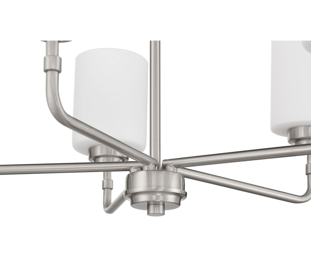 5 Light Chandelier in Brushed Polished Nickel