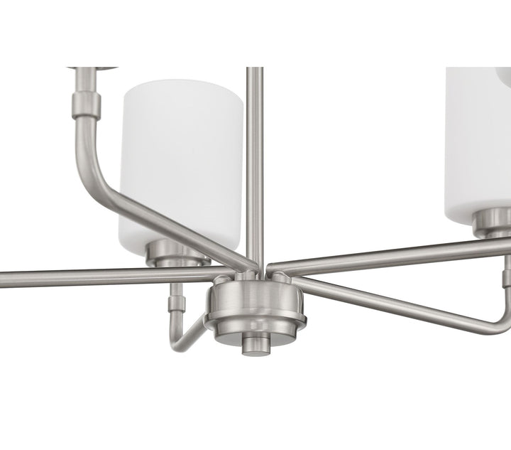 5 Light Chandelier in Brushed Polished Nickel