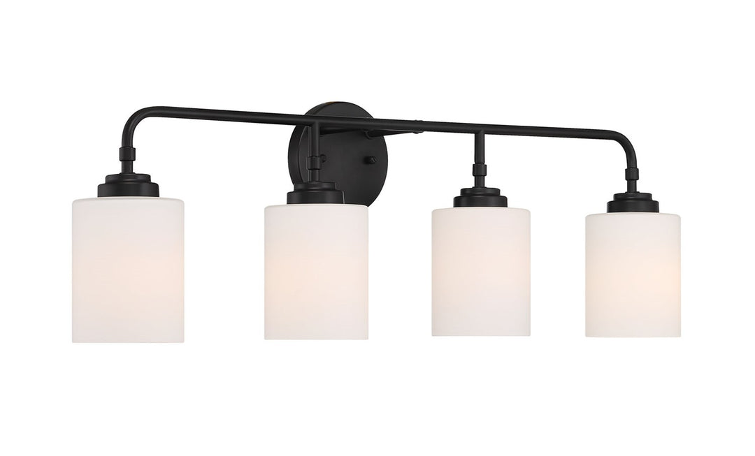 4 Light Vanity in Flat Black