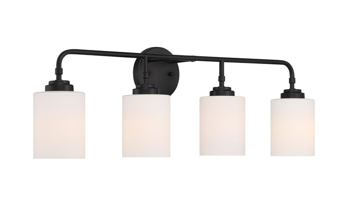 4 Light Vanity in Flat Black