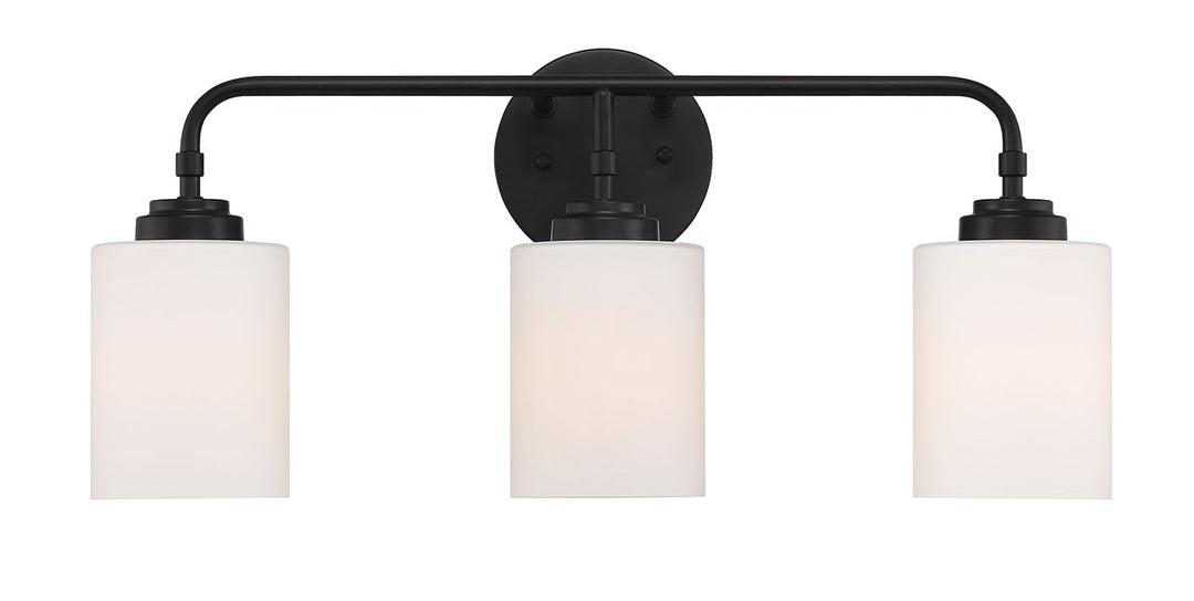 3 Light Vanity in Flat Black