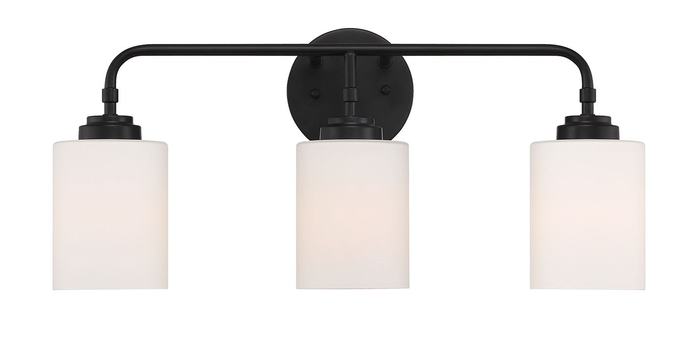 3 Light Vanity in Flat Black