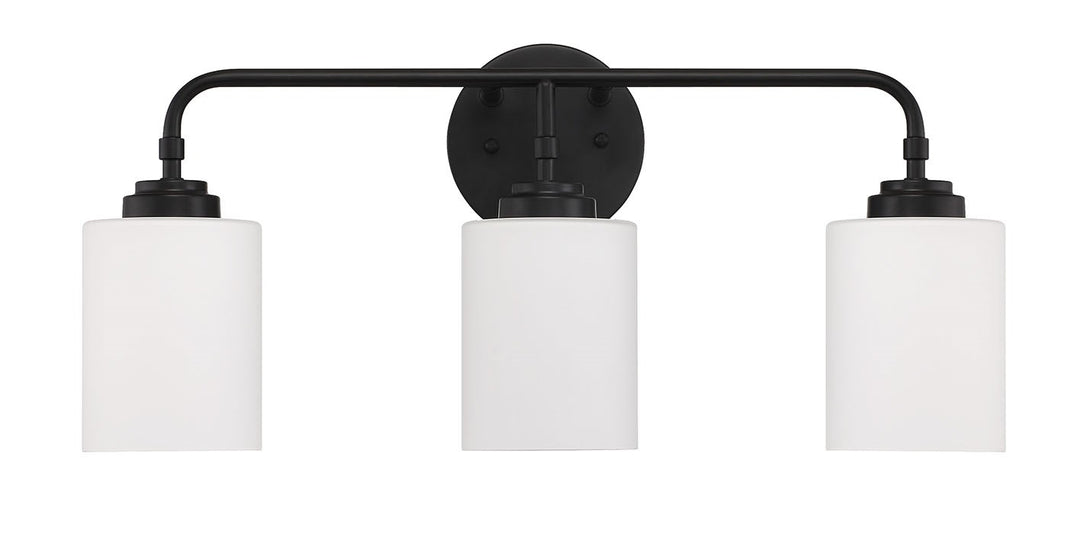 3 Light Vanity in Flat Black