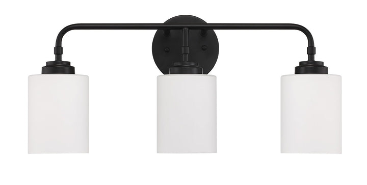 3 Light Vanity in Flat Black