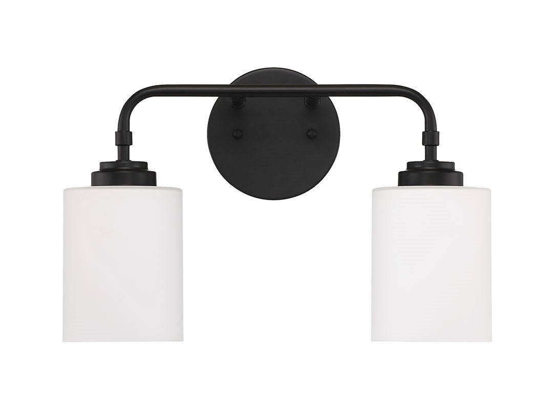 2 Light Vanity in Flat Black