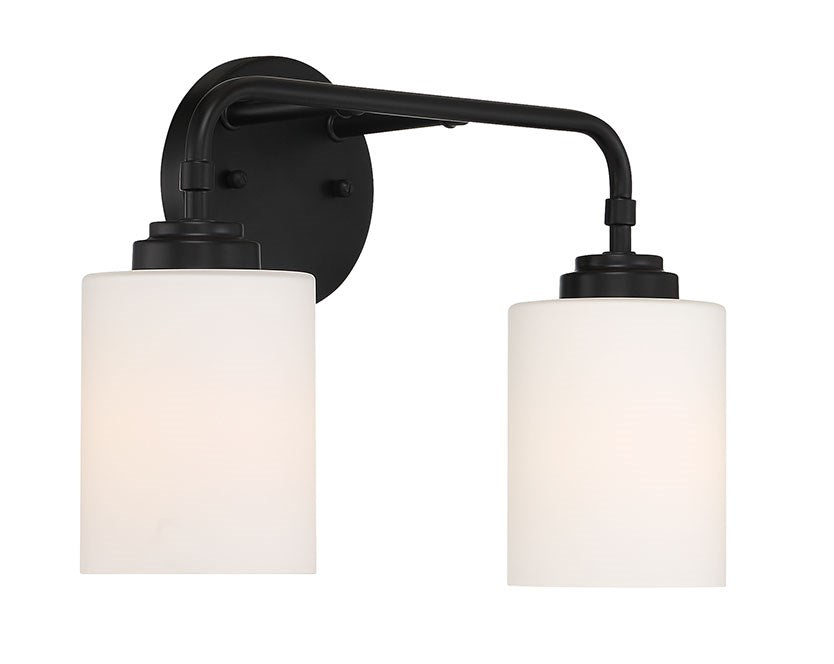 2 Light Vanity in Flat Black