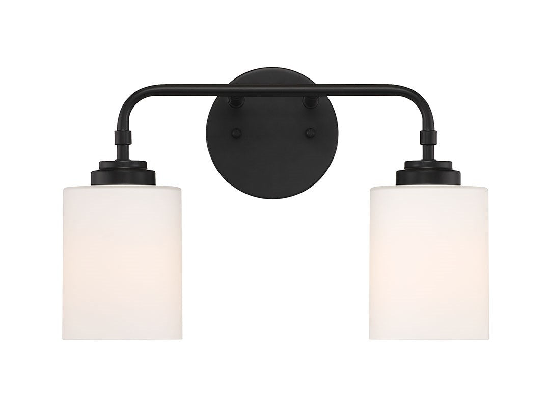 2 Light Vanity in Flat Black