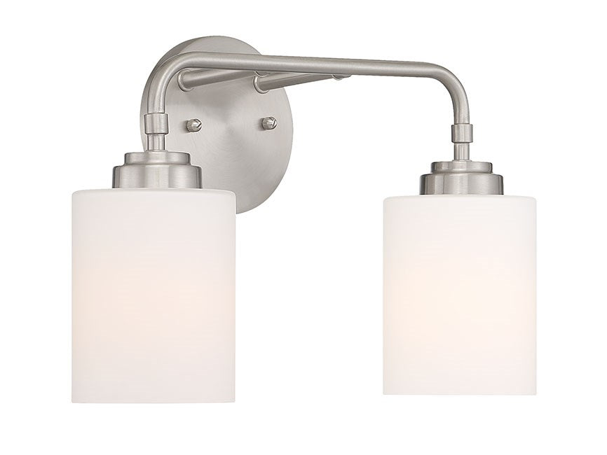 2 Light Vanity in Brushed Polished Nickel