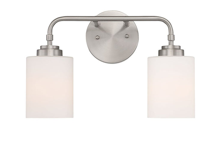 2 Light Vanity in Brushed Polished Nickel
