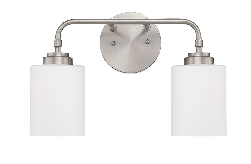 2 Light Vanity in Brushed Polished Nickel