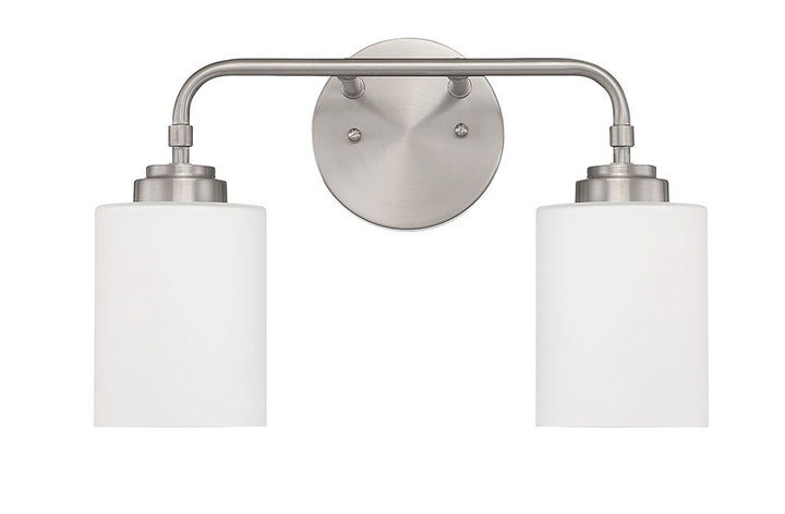 2 Light Vanity in Brushed Polished Nickel