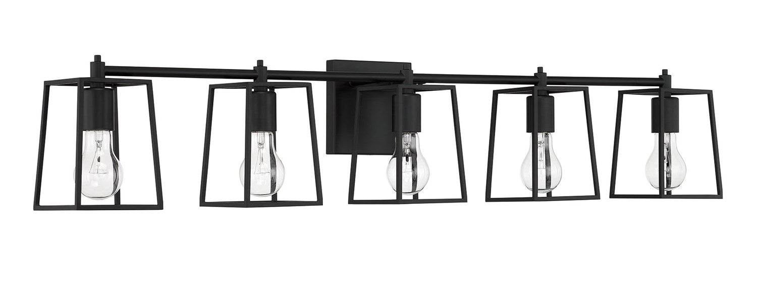 5 Light Vanity in Flat Black by Craftmade