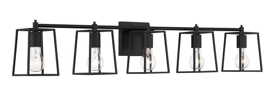 5 Light Vanity in Flat Black