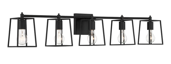 5 Light Vanity in Flat Black