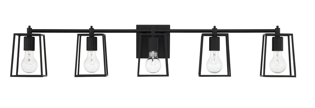 5 Light Vanity in Flat Black