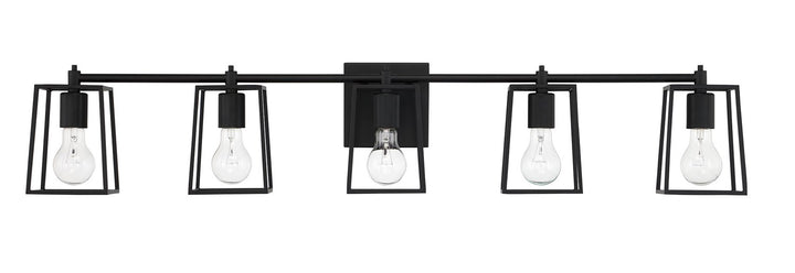 5 Light Vanity in Flat Black