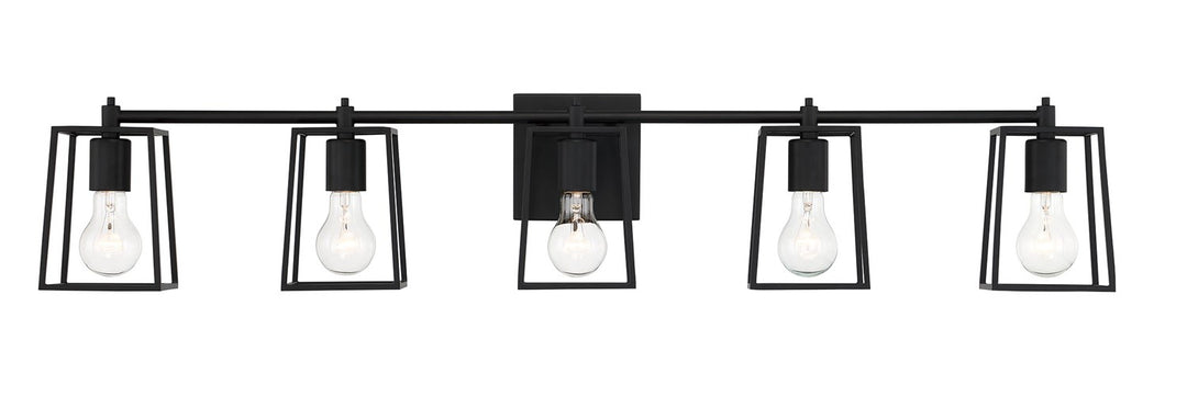 5 Light Vanity in Flat Black