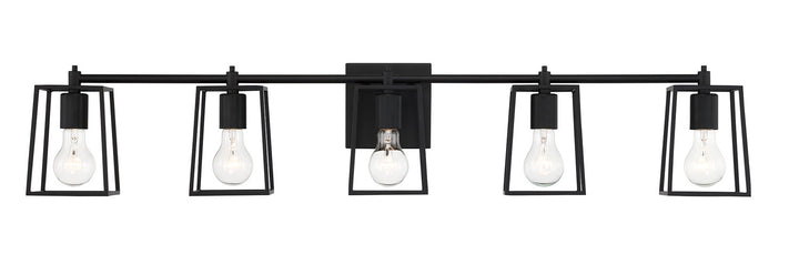 5 Light Vanity in Flat Black