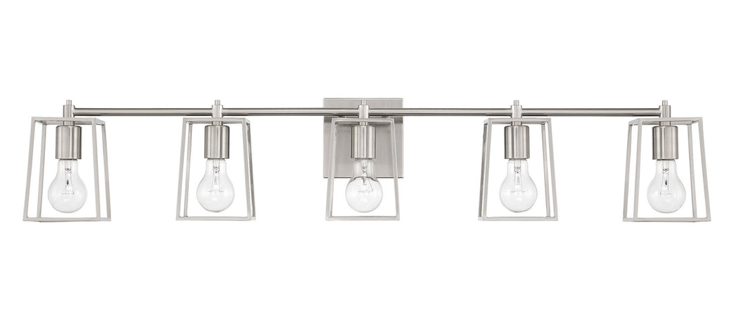 5 Light Vanity in Brushed Polished Nickel