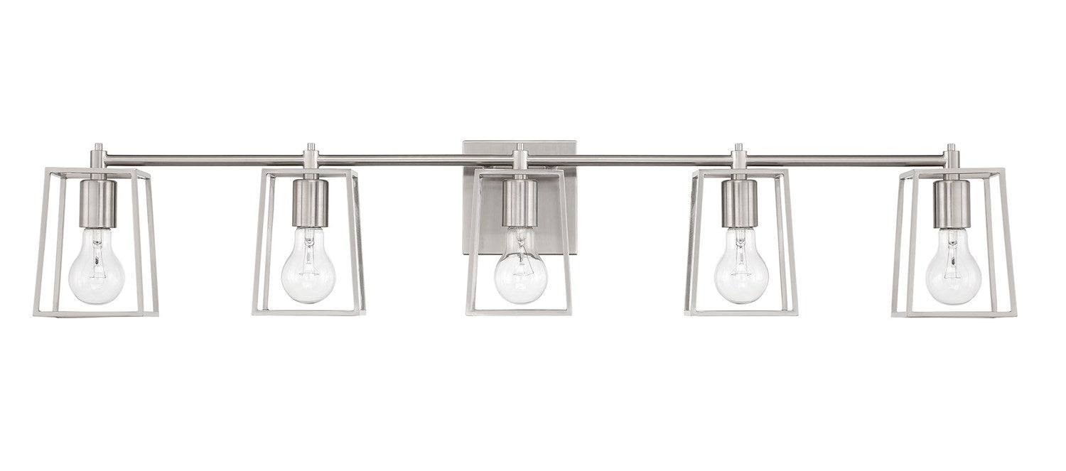 5 Light Vanity in Brushed Polished Nickel