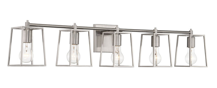 5 Light Vanity in Brushed Polished Nickel