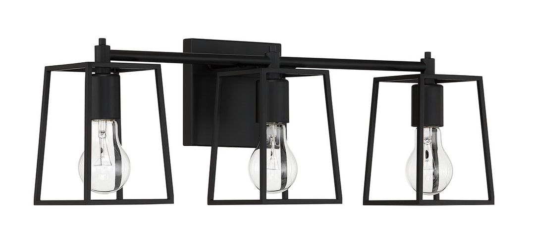 3 Light Vanity in Flat Black by Craftmade