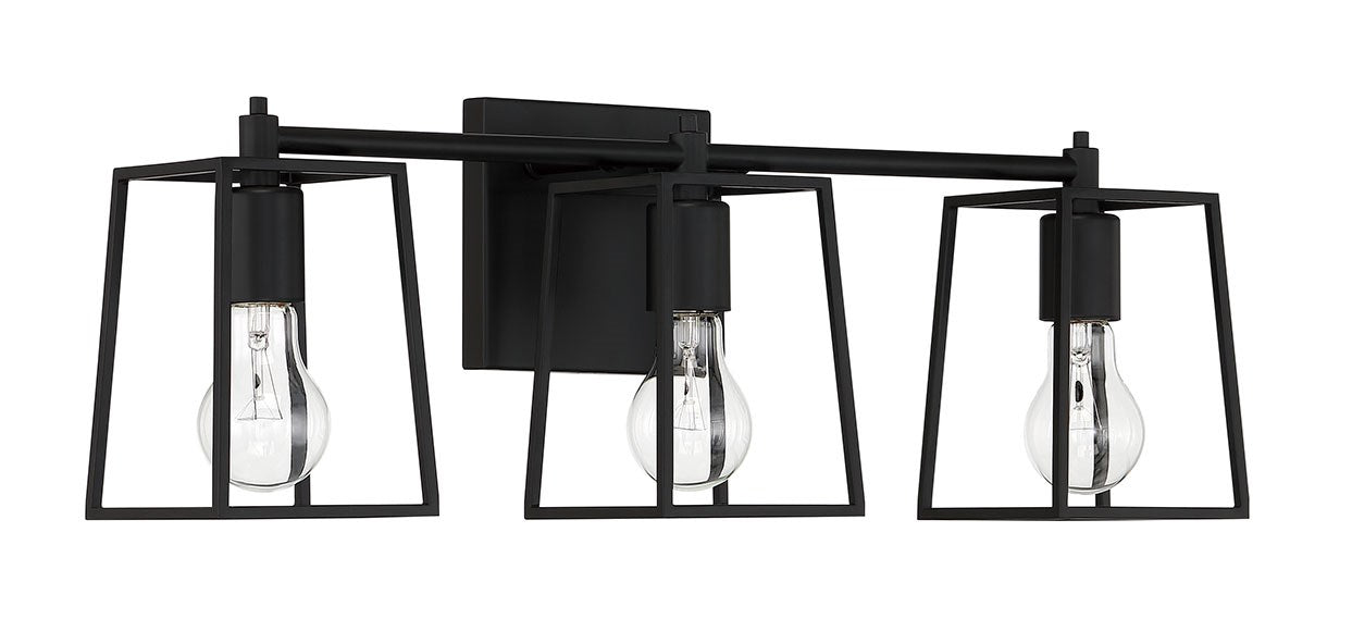 3 Light Vanity in Flat Black by Craftmade