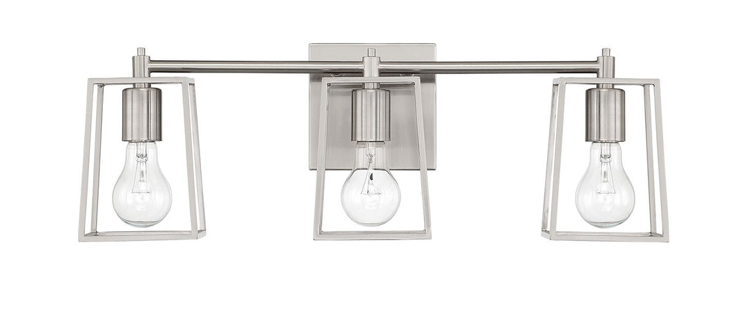 3 Light Vanity in Brushed Polished Nickel