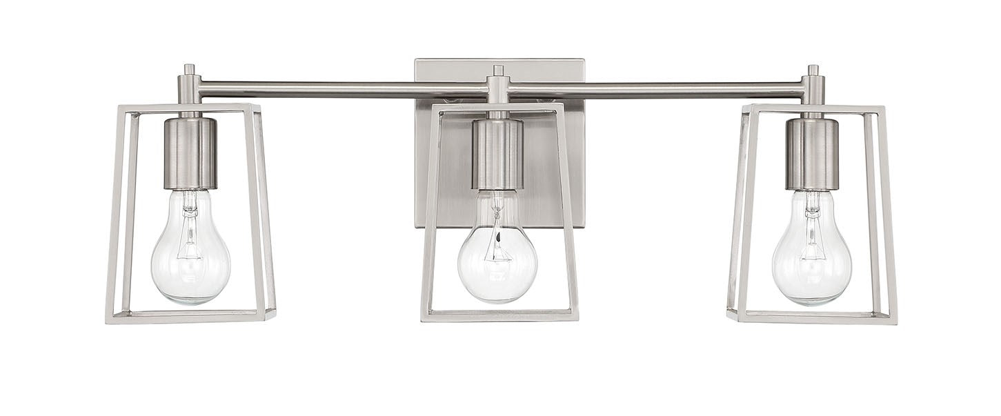 3 Light Vanity in Brushed Polished Nickel