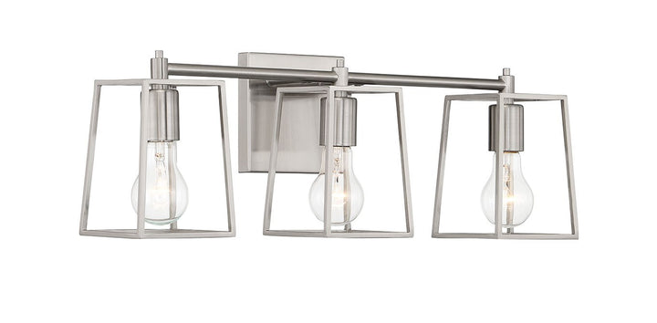 3 Light Vanity in Brushed Polished Nickel