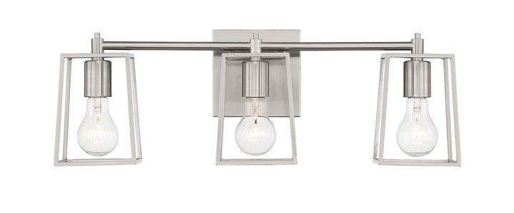 3 Light Vanity in Brushed Polished Nickel