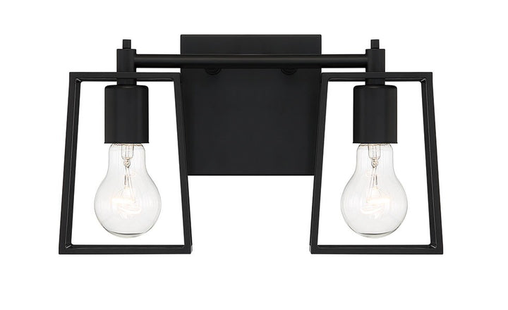 Dunn 2 Light Vanity in Flat Black