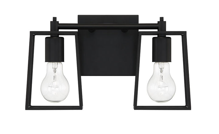 Dunn 2 Light Vanity in Flat Black
