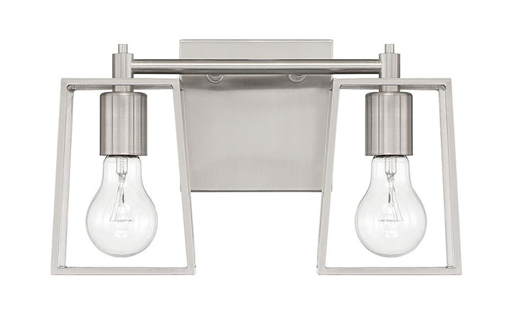 Dunn 2 Light Vanity in Brushed Polished Nickel