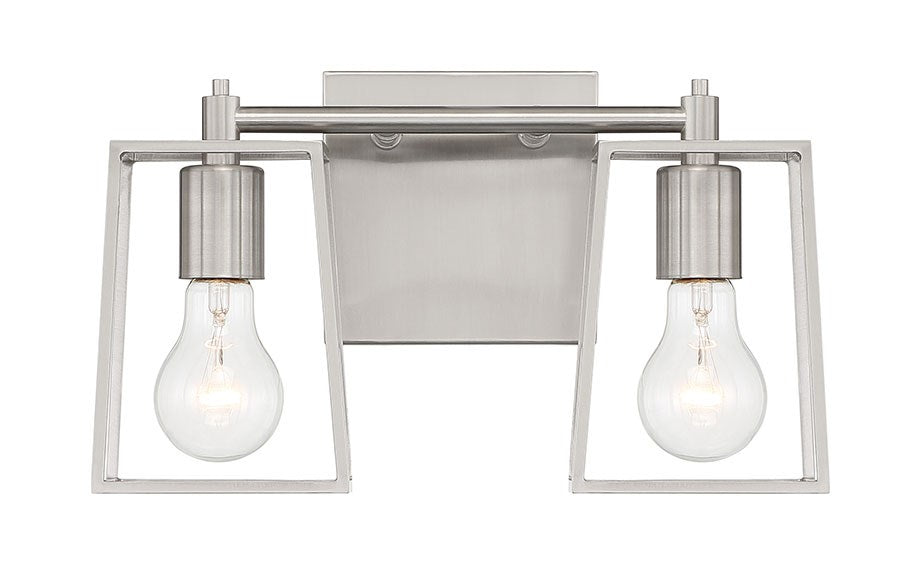 Dunn 2 Light Vanity in Brushed Polished Nickel