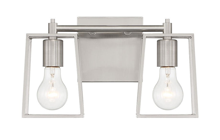 Dunn 2 Light Vanity in Brushed Polished Nickel