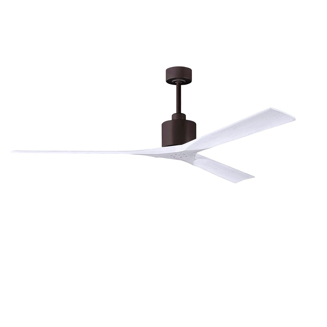 72in Ceiling Fan In Textured Bronze And Matte White Blades by Matthews Fan Company
