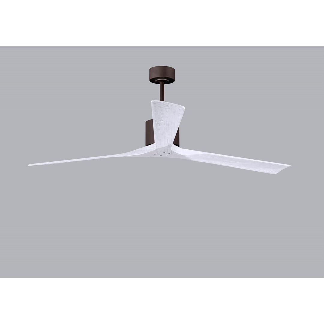 72in Ceiling Fan In Textured Bronze And Matte White Blades